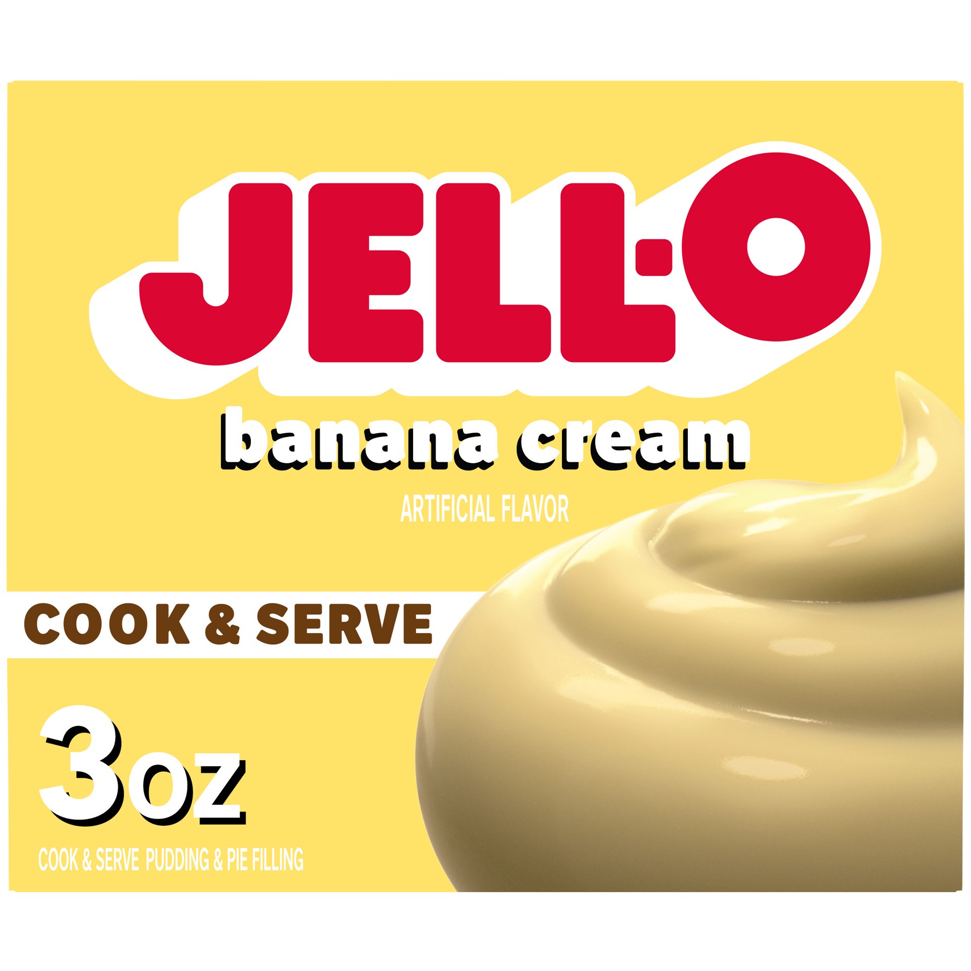 slide 1 of 5, Jell-O Cook & Serve Banana Cream Artificially Flavored Pudding & Pie Filling Mix, 3 oz Box, 3 oz