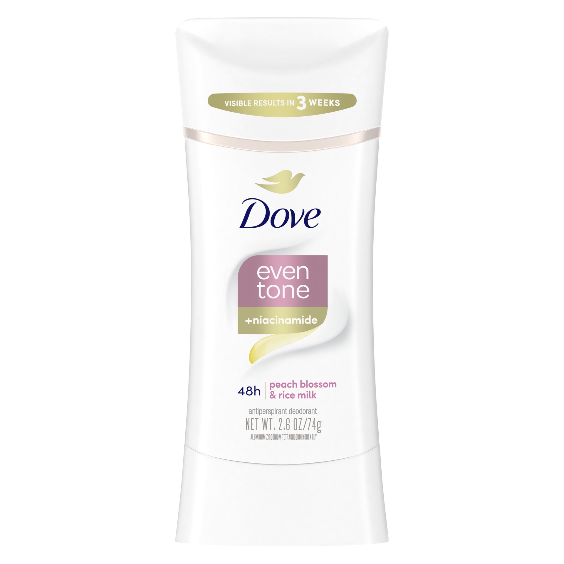 slide 1 of 29, Dove Antiperspirant Deodorant Stick Peach Blossom & Rice Milk, 2.6 oz, 2.6 oz