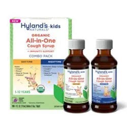 Hyland's Naturals Kids Organic All-In-One Cough Syrup Combo Pack, Grape