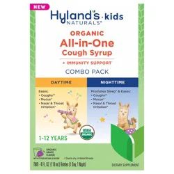 Hyland's Naturals Kids Organic All-In-One Cough Syrup Combo Pack - Grape, 8 oz