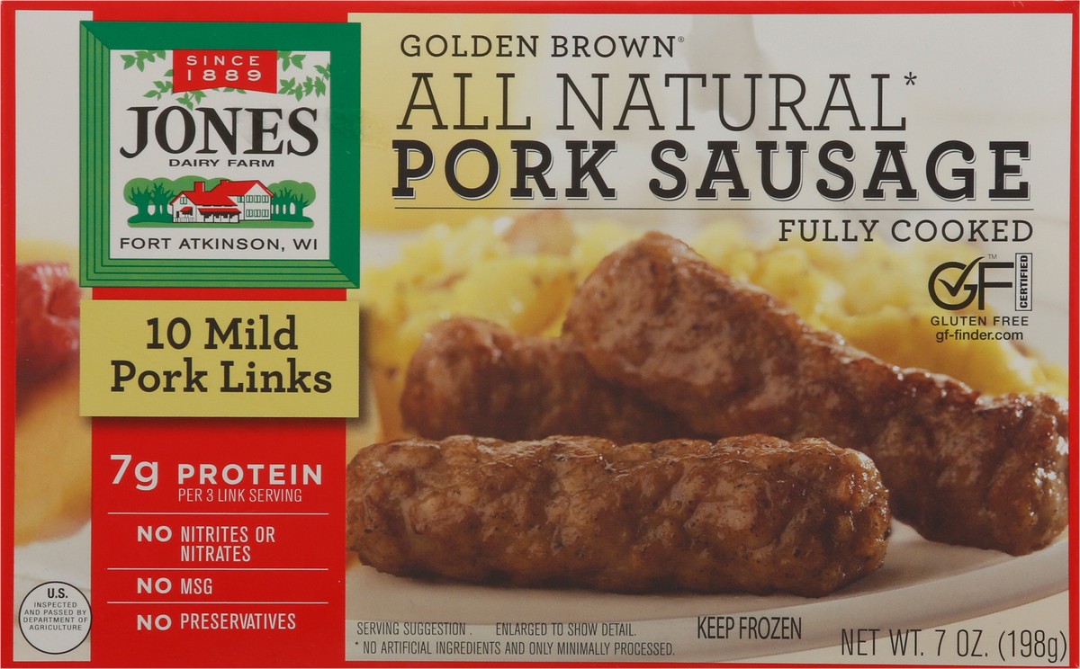 slide 6 of 9, Jones Dairy Farm Golden Brown Mild Pork Sausage Packed, Unspecified 10 ea, 10 ct