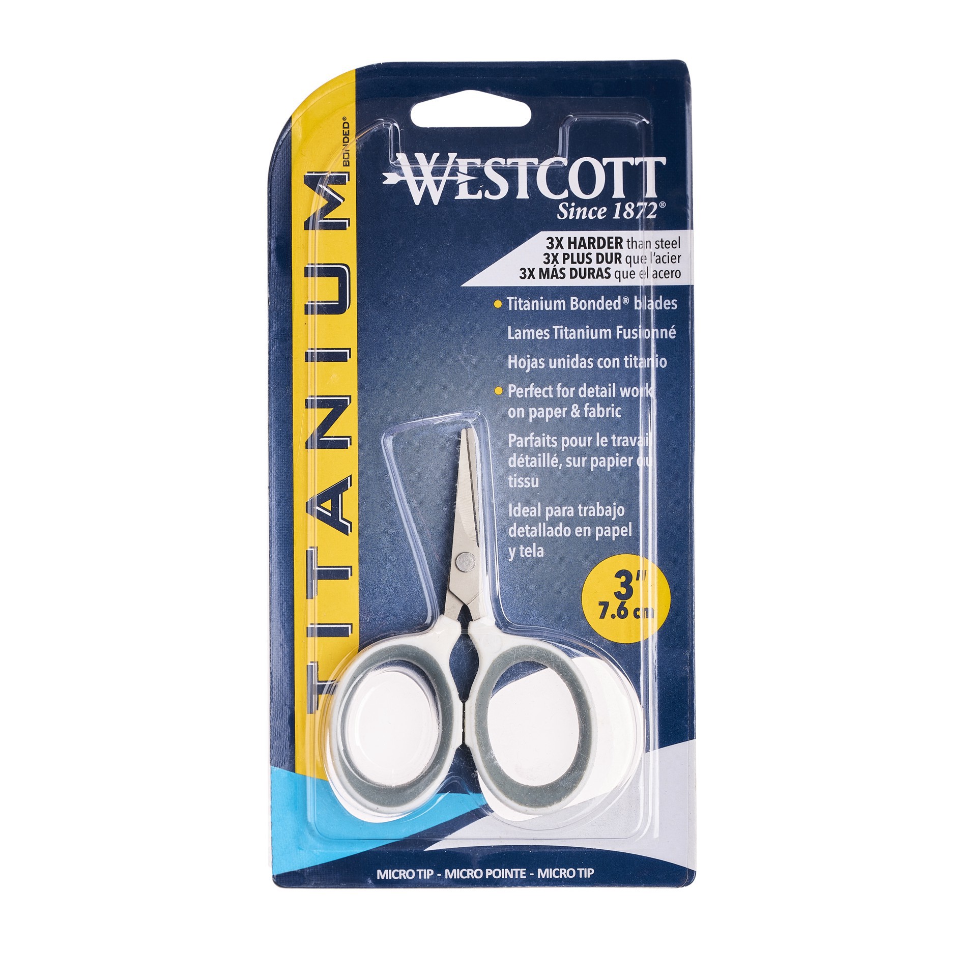 slide 2 of 4, Westcott 3" Straight Titanium Scissors, 3 in