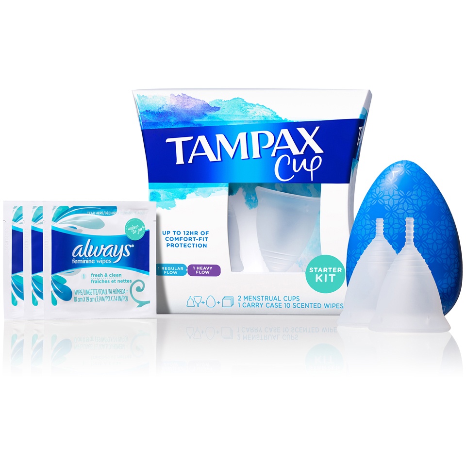 slide 1 of 1, TAMPAX Starter Kit Menstrual Cup - up to 12 hours of Comfort-Fit protection, 1 ct