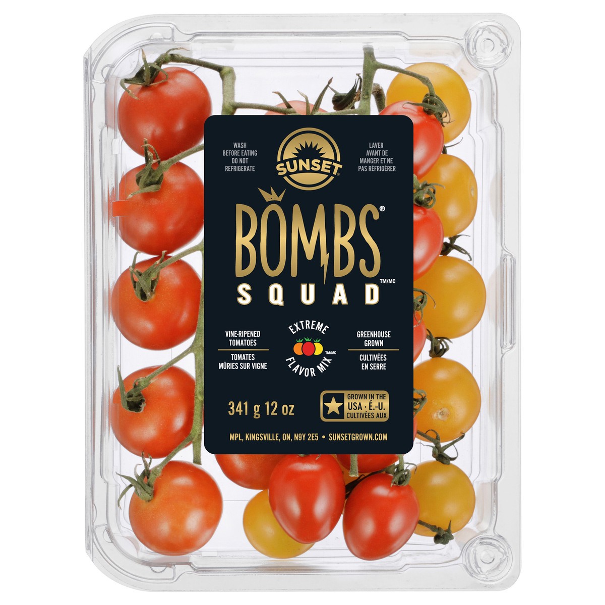 slide 1 of 12, SUNSET Bombs Squad On-the-Vine Premium Snacking Tomatoes, 12oz, 12 oz