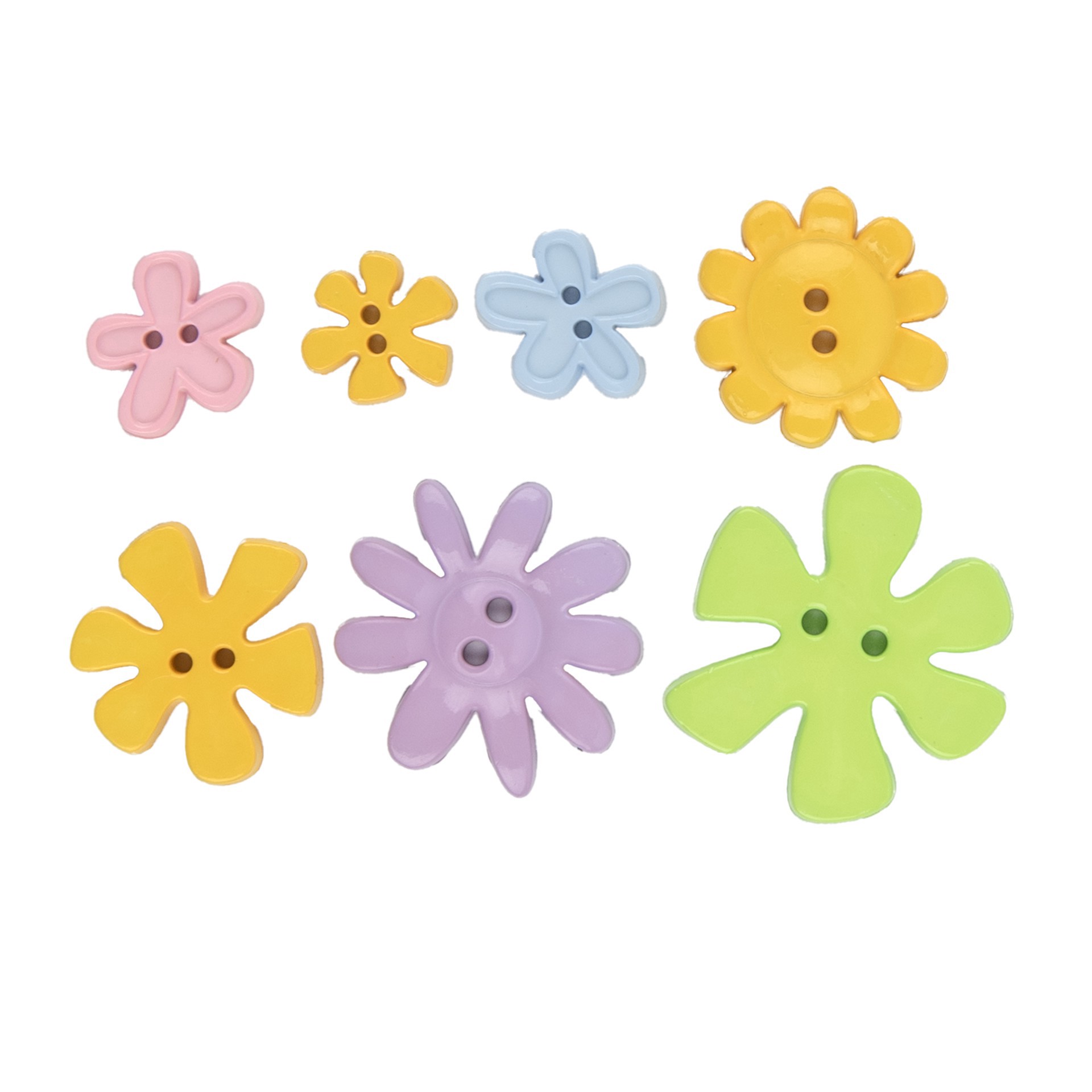 slide 3 of 4, Blumenthal Lansing Favorite Findings Pastel Flower Button Mix, 1/4 in