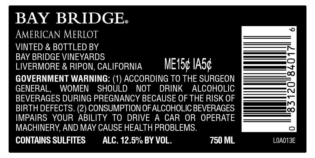 slide 4 of 4, Bay Bridge Vineyards Merlot Red Wine - 750ml, American, 750 ml