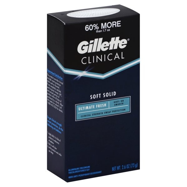 Gillette Clinical Ultimate Fresh Advanced Solid Antiperspirant And