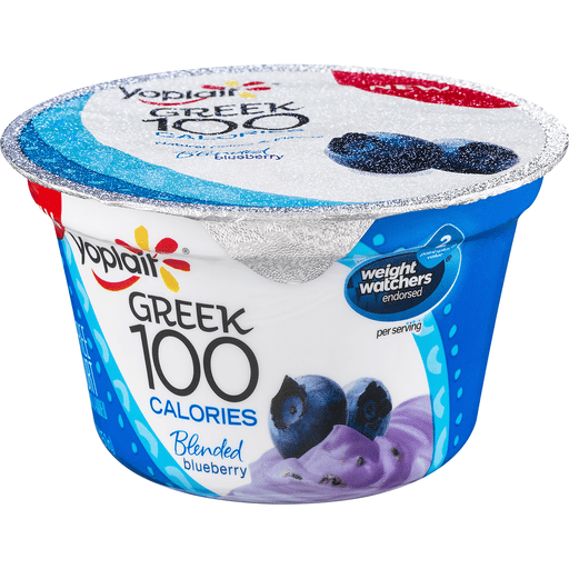 slide 3 of 9, Yoplait Greek 100 Calories Blueberry Fat Free Yogurt, 5.3 oz