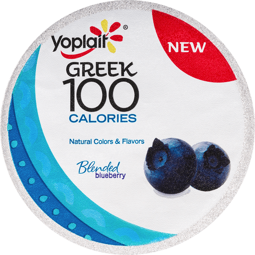 slide 8 of 9, Yoplait Greek 100 Calories Blueberry Fat Free Yogurt, 5.3 oz