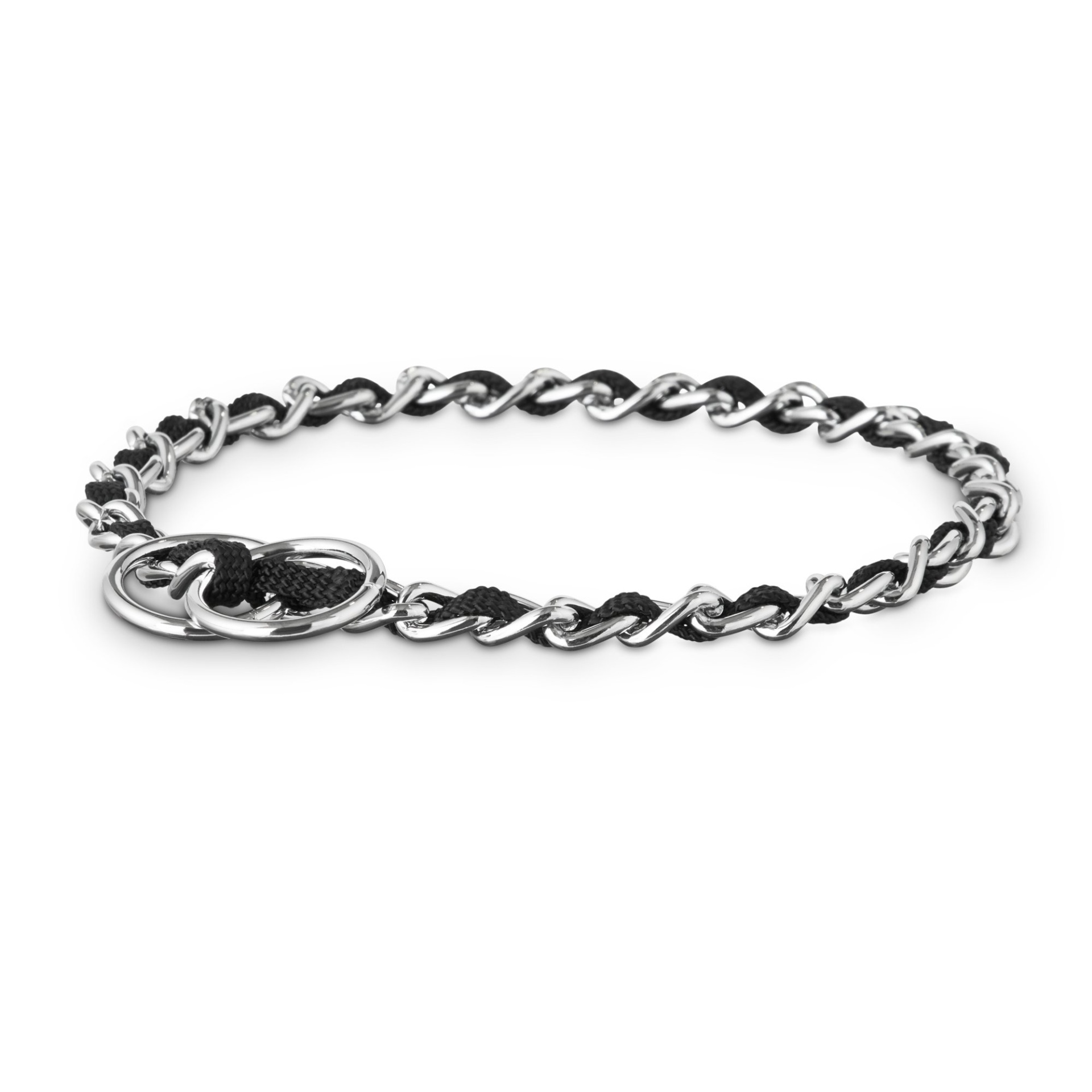 slide 1 of 1, Good2Go Black Comfort Chain Dog Collar, MED