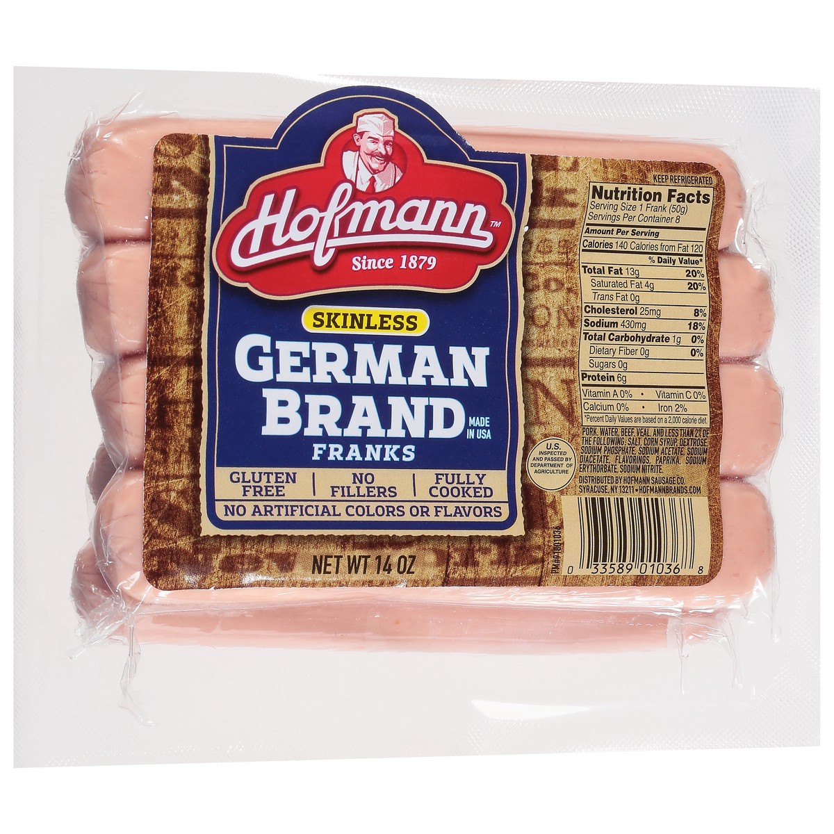 slide 10 of 11, Hofmann Skinless German Brand Franks 14 oz, 14 oz