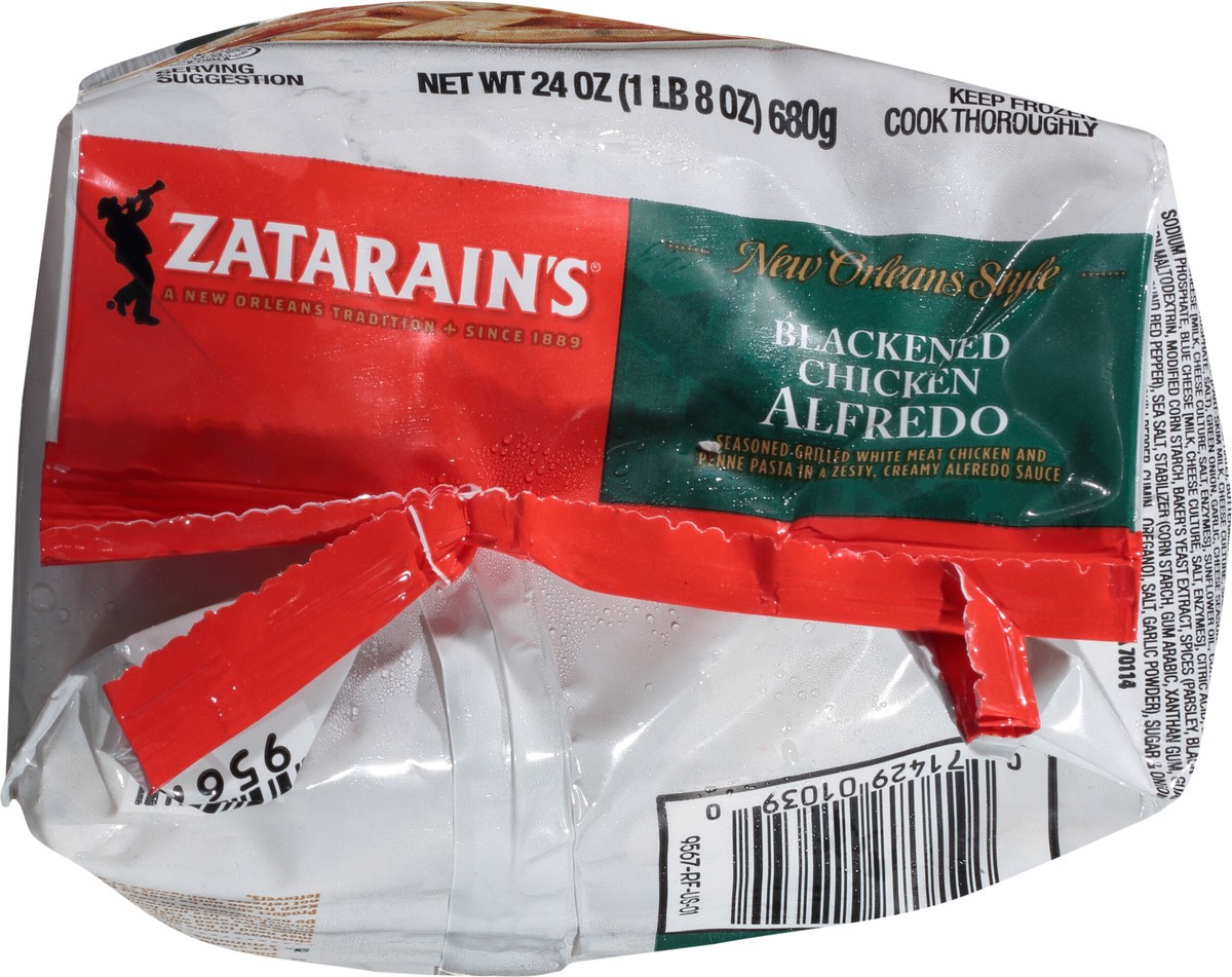 slide 13 of 13, Zatarain's Frozen Meal - Blackened Chicken Alfredo, 24 oz