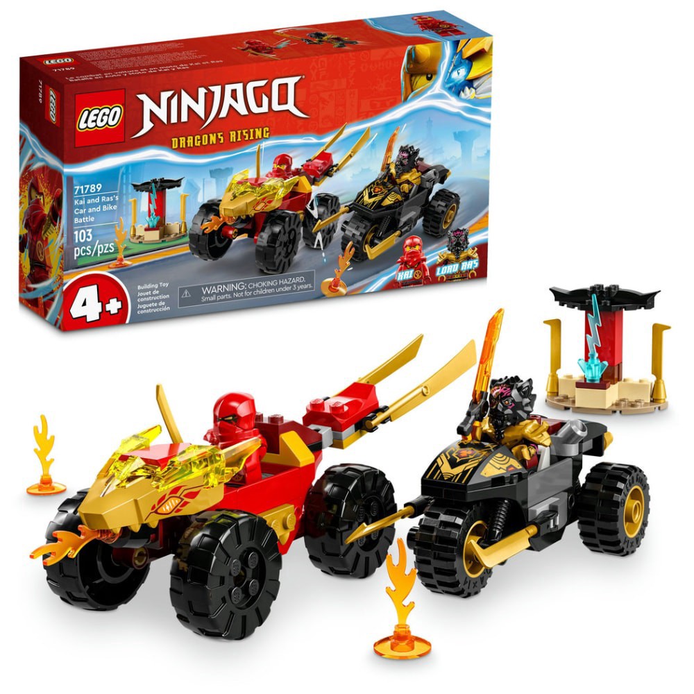 slide 4 of 6, Lego Ninjago Dragons Rising Kai And Ras's Car And Bike, 1 ct