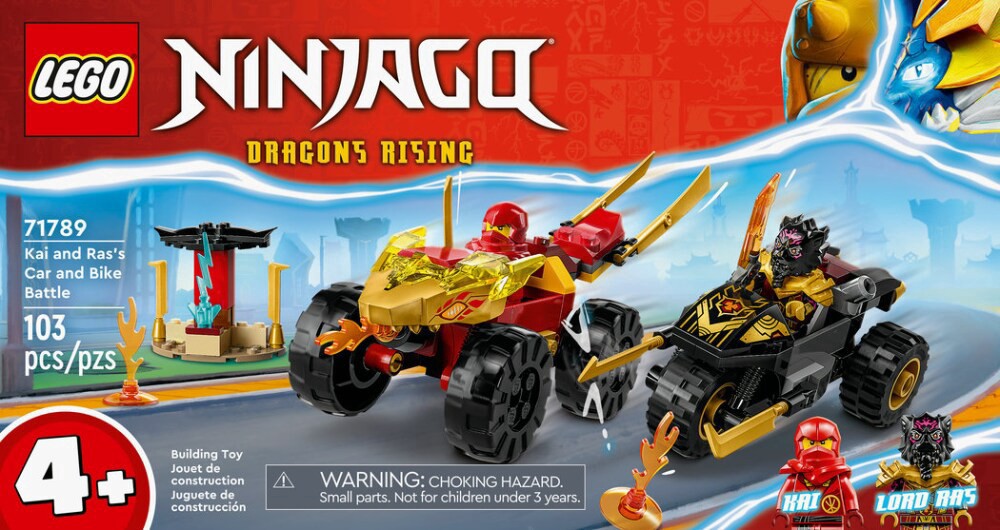 slide 6 of 6, Lego Ninjago Dragons Rising Kai And Ras's Car And Bike, 1 ct