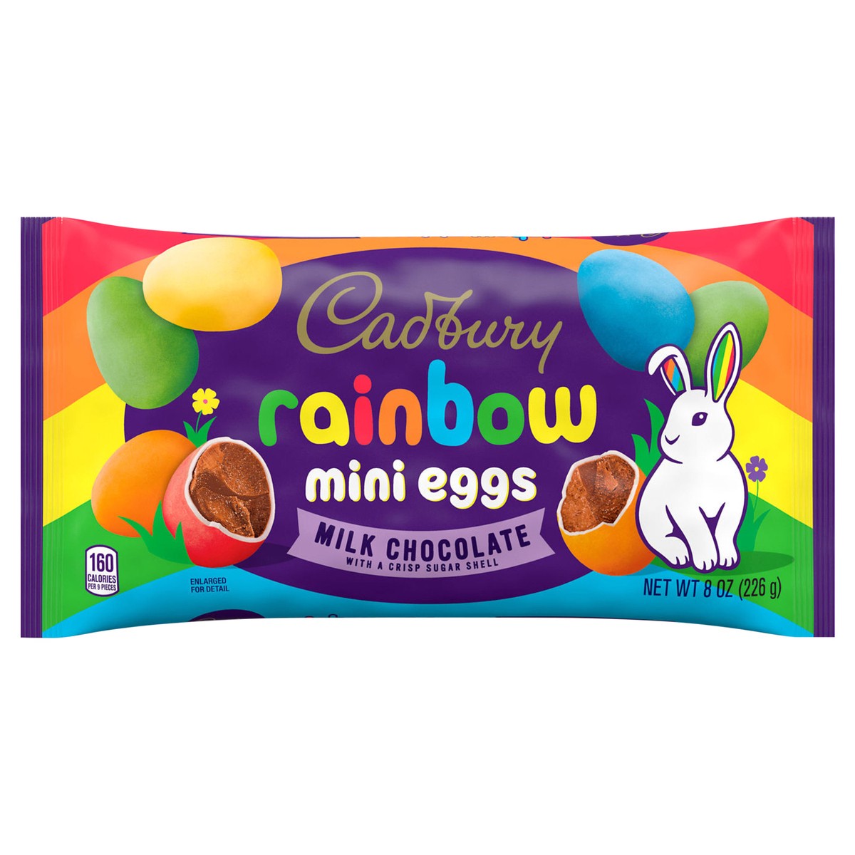slide 1 of 1, CADBURY MINI EGGS Milk Chocolate with a Crisp Sugar Shell Treats, Easter Candy, Bag, 8 oz