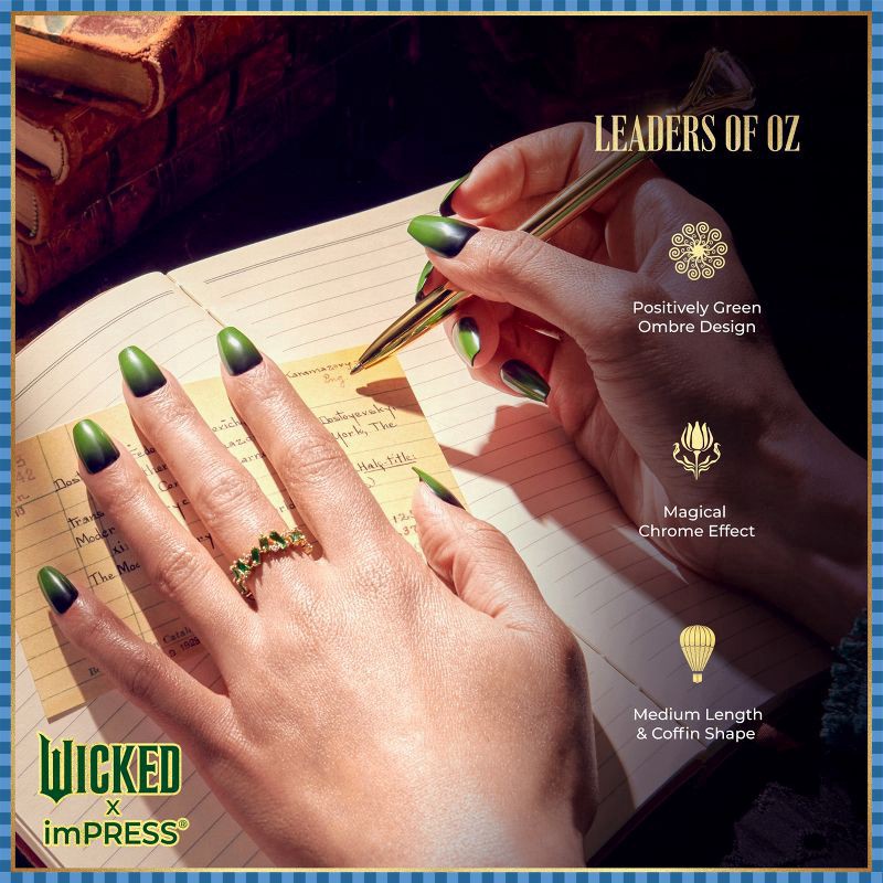 slide 4 of 11, KISS NAIL Kiss Impress X Wicked, Leaders Of Oz, 1 ct