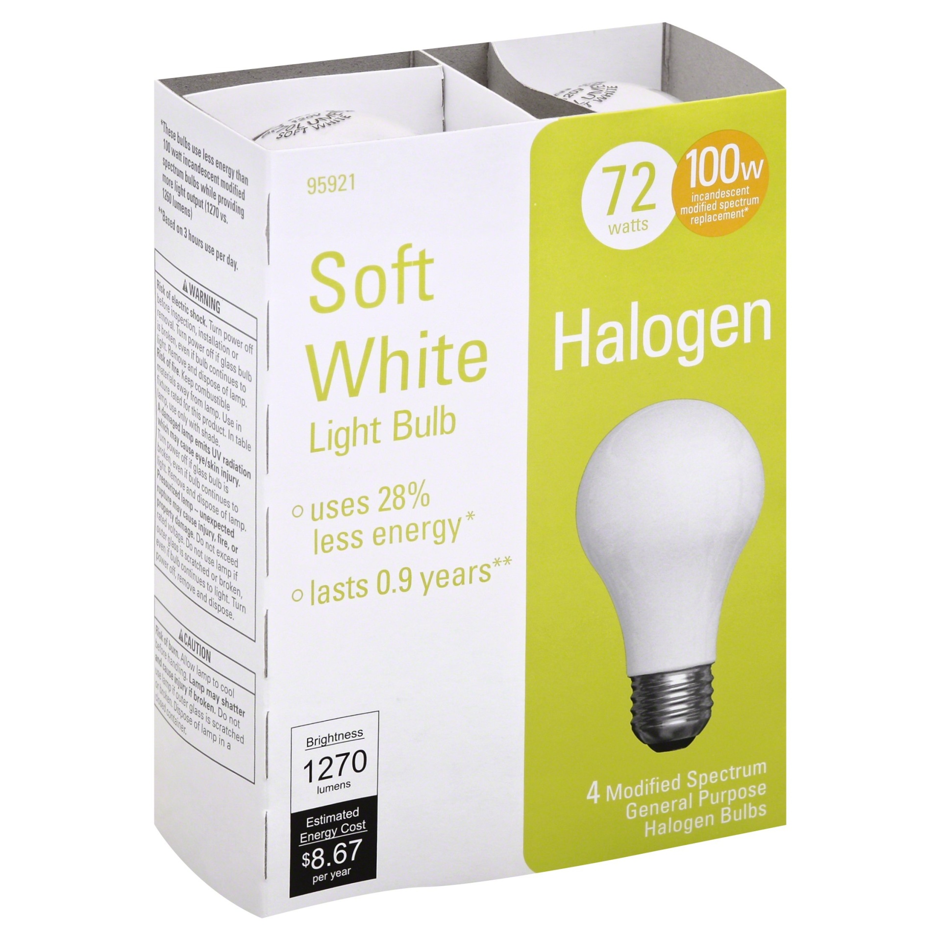 slide 1 of 1, GE 72w Control Brand Light Bulbs Soft White, 4 ct