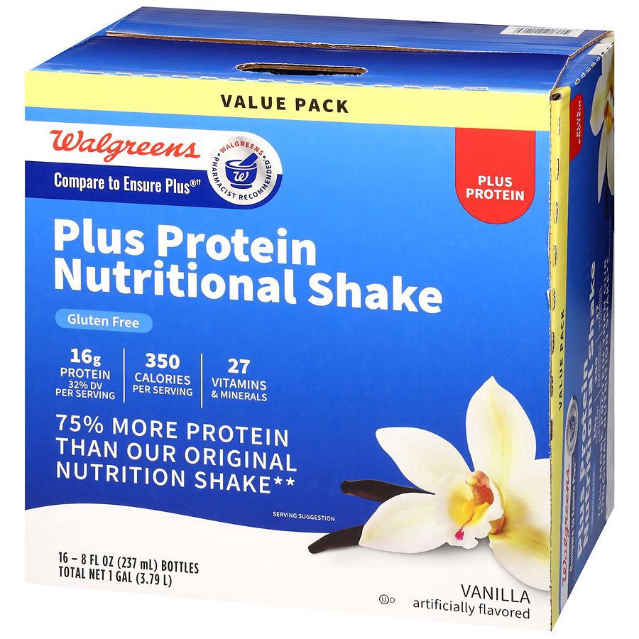 slide 2 of 5, Walgreens Nutritional Shake PLUS, 16 ct 8 oz