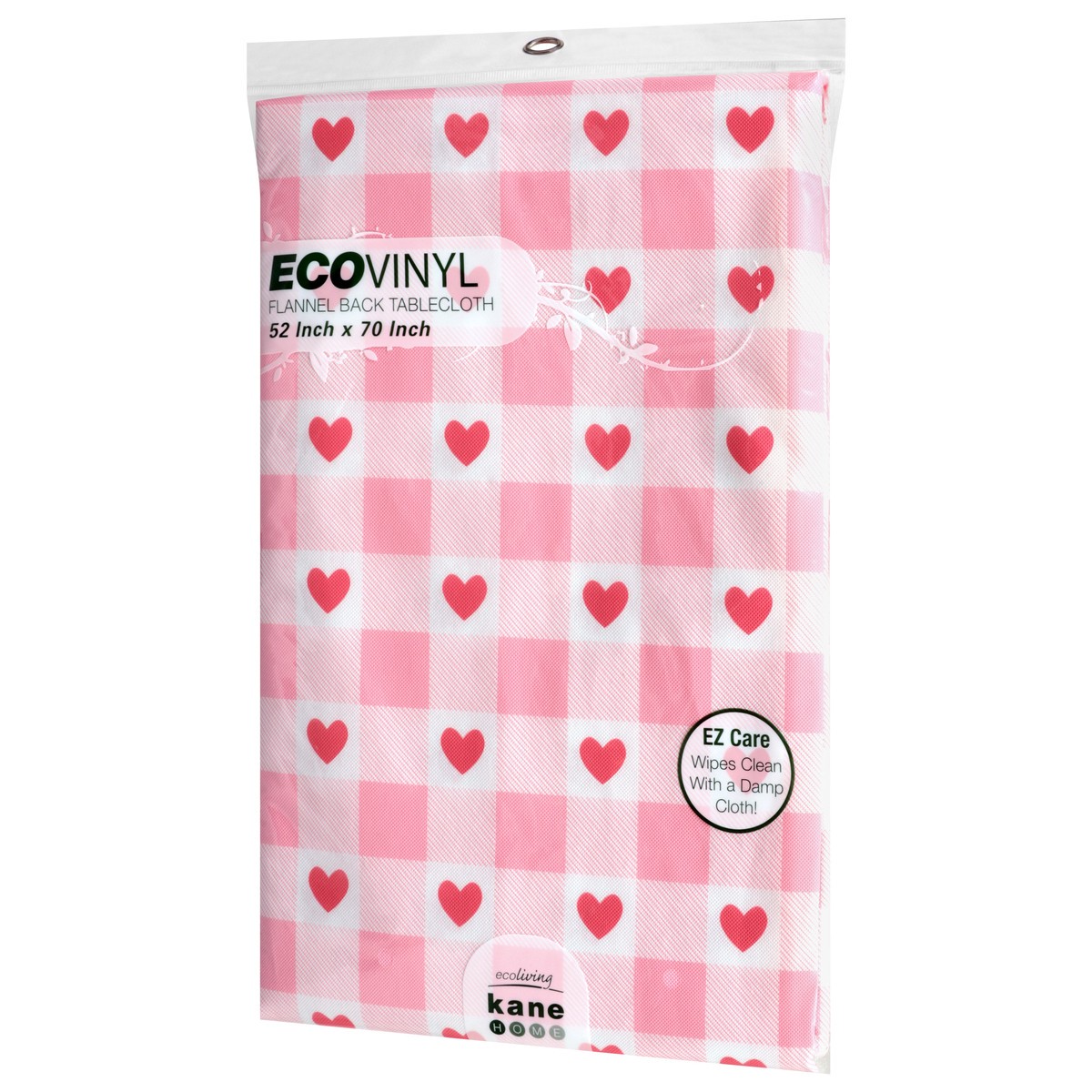 slide 3 of 4, Kane Home Hearts Flannel Back Valentine's Day Tablecloth 1 Each, 1 ct