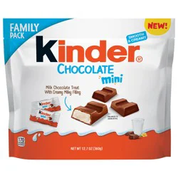 Kinder Chocolate Mini Milk Chocolate Bars Individually Wrapped Candy Family Pack