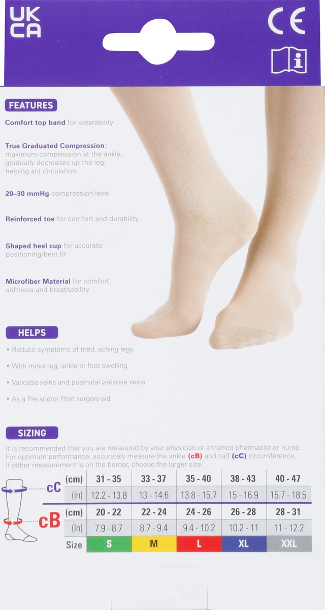 slide 8 of 11, Neo G Beige Therapeutic Knee Highs XL 1 ea, 1 ct