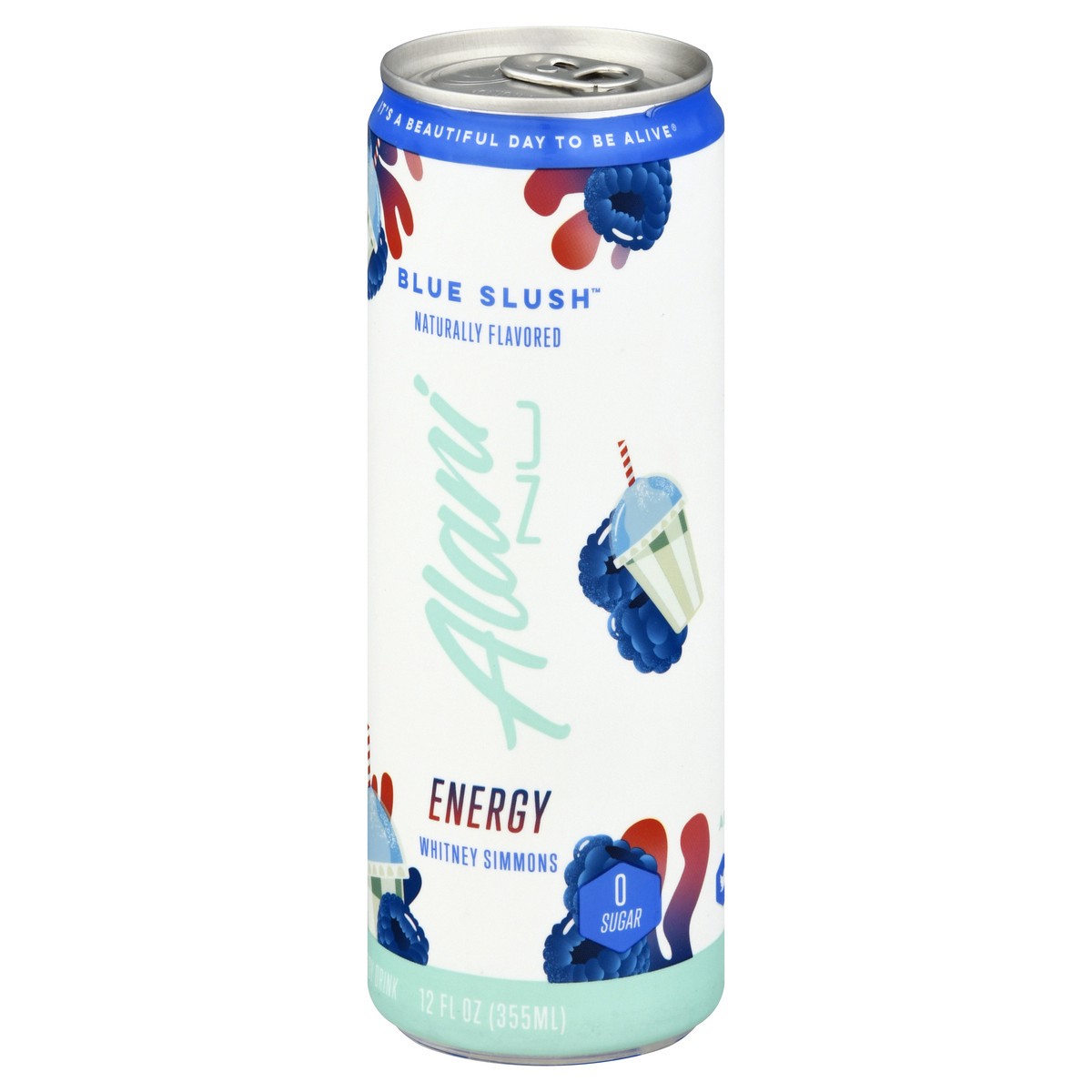 slide 9 of 9, Alani Nu Energy Drink Blue Slush 12oz, 12 fl oz