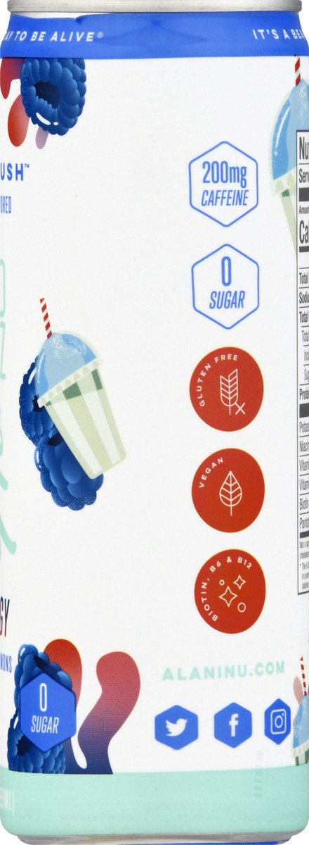 slide 5 of 9, Alani Nu Energy Drink Blue Slush 12oz, 12 fl oz
