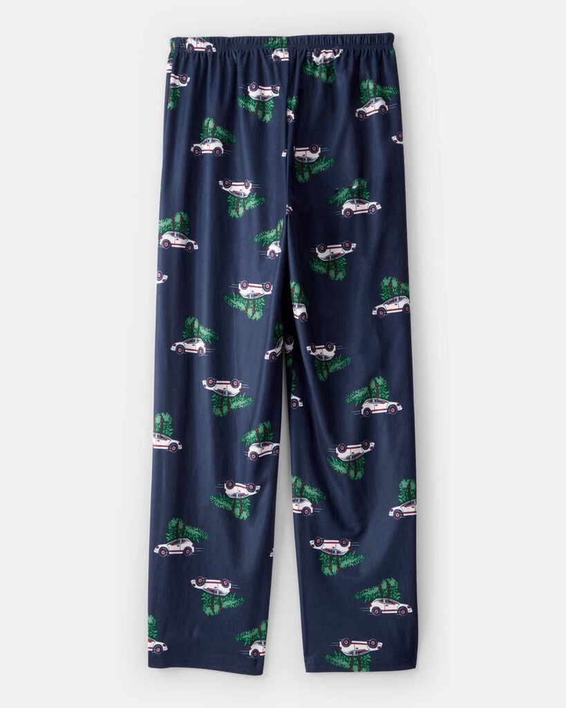 slide 3 of 3, Carter's Adult Christmas Cars Loose Fit Pajama Bottoms- Navy Navy L, 1 ct