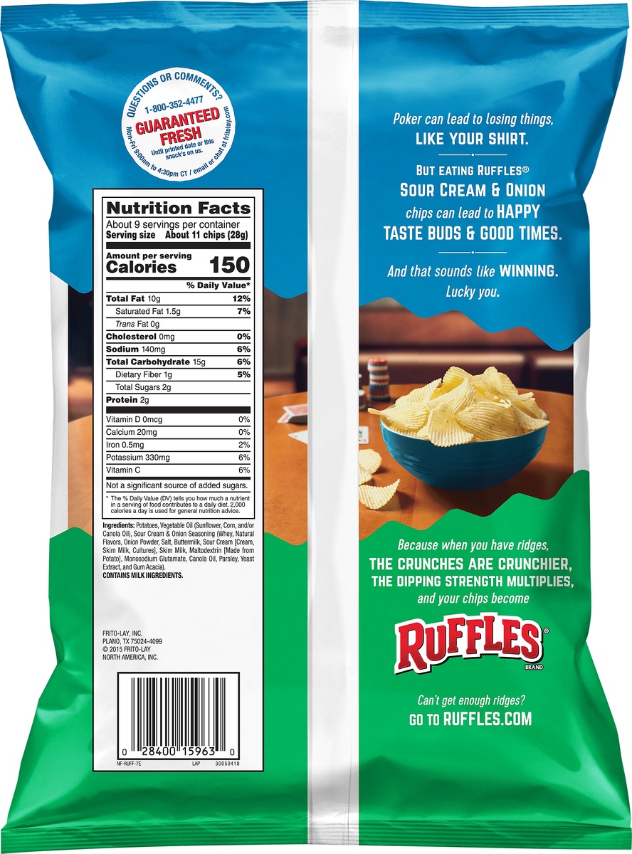 Ruffles Sour Cream & Onion 8.5 oz Shipt