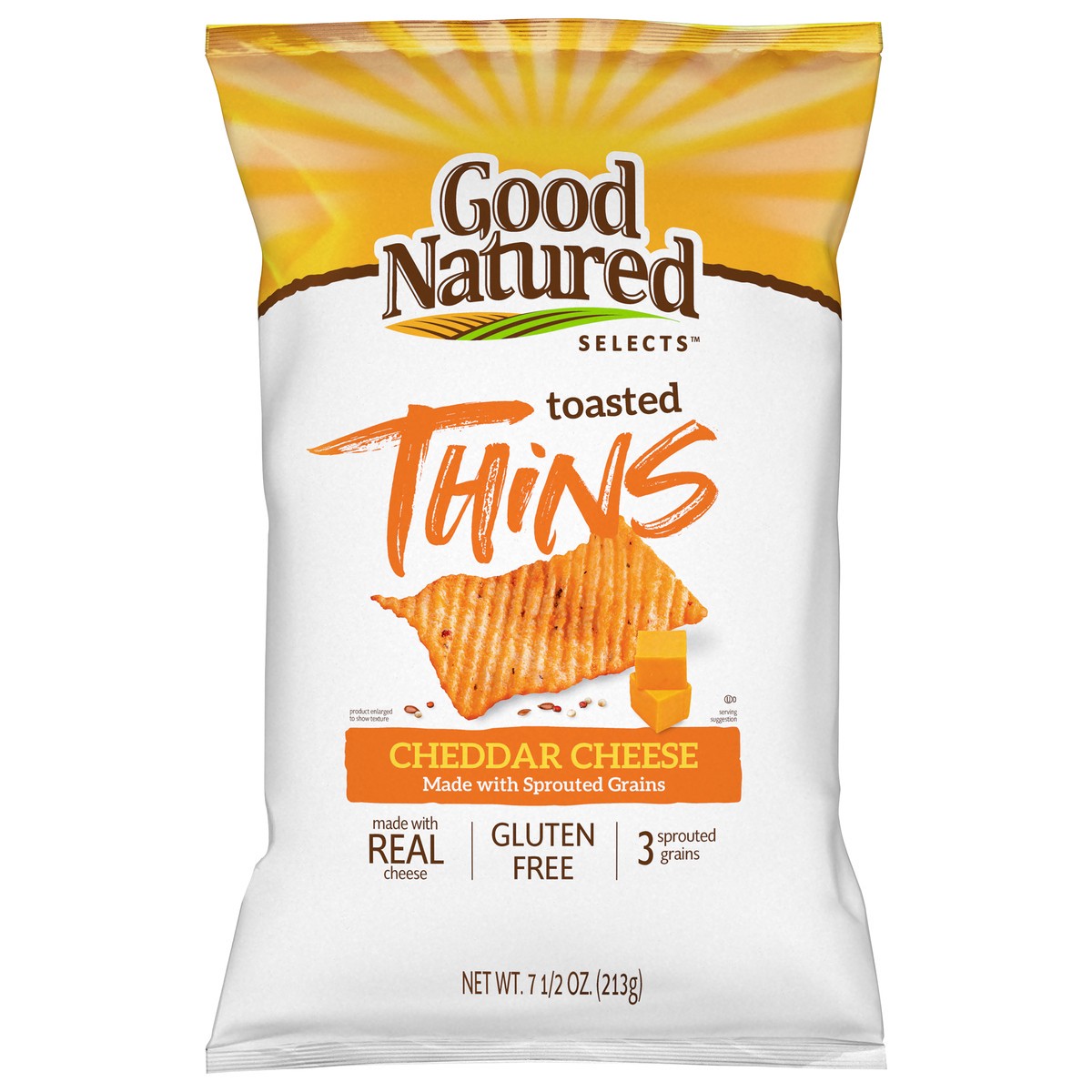 slide 11 of 11, Good Natured Toasted Cheddar Cheese Thins, 7.5 oz