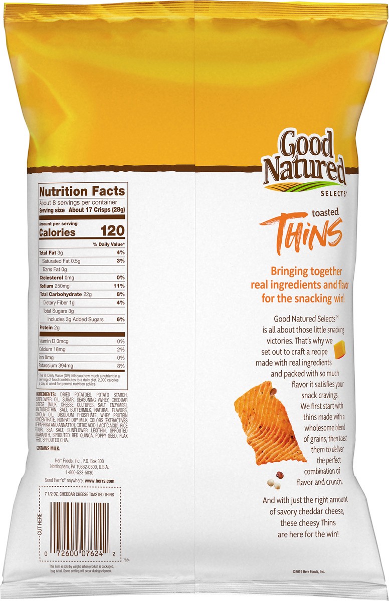 slide 2 of 11, Good Natured Toasted Cheddar Cheese Thins, 7.5 oz