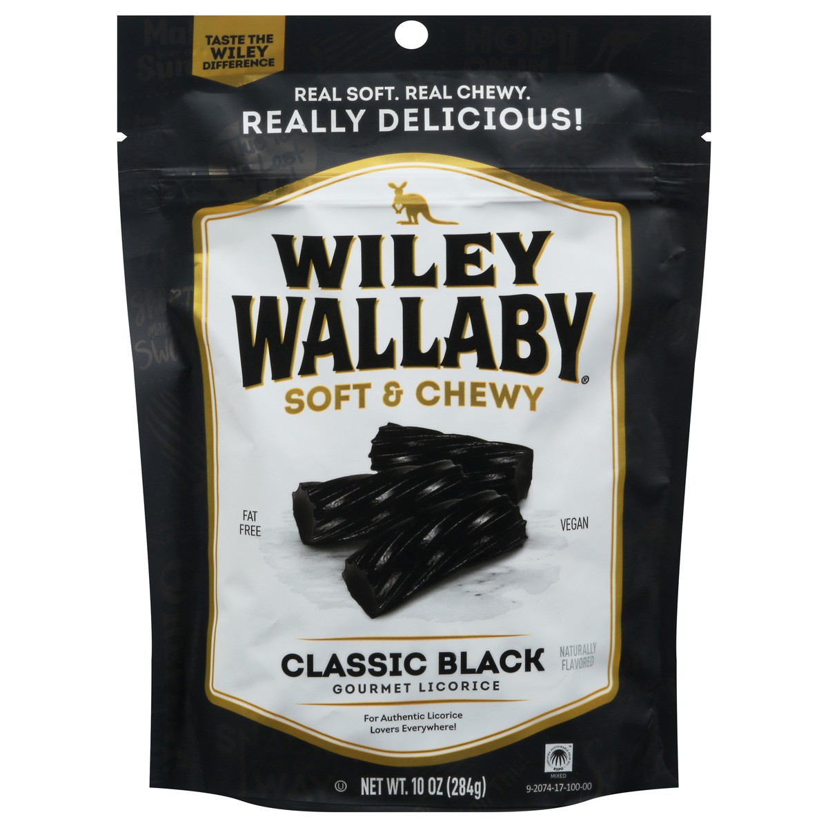 slide 1 of 128, Wiley Wallaby Soft & Chewy Gourmet Classic Black Licorice 10 oz, 10 oz