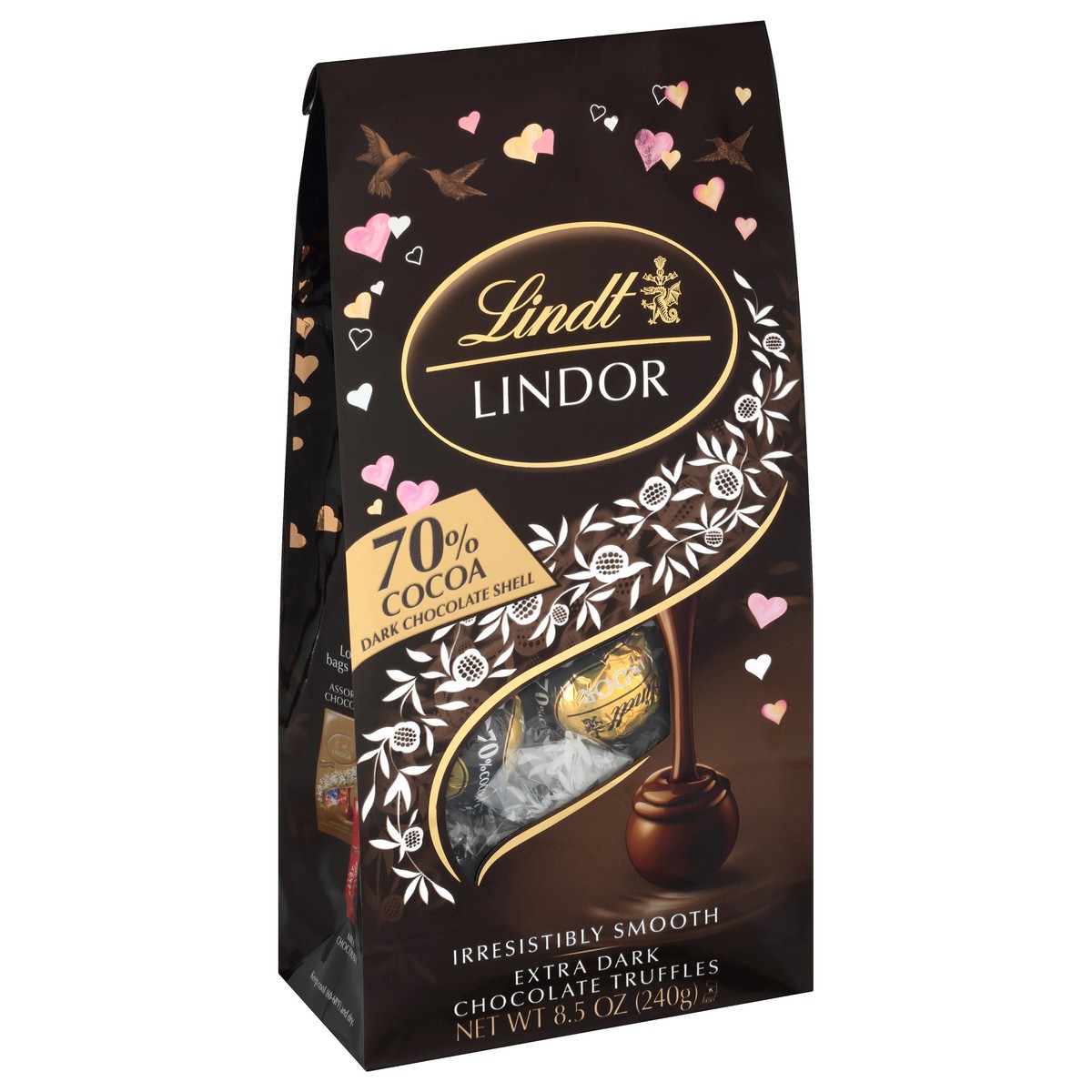 slide 8 of 9, Lindt 70% Cocoa Extra Dark Chocolate Truffles 8.5 oz, 8.5 oz