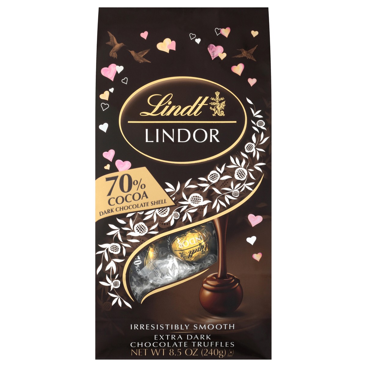 slide 5 of 9, Lindt 70% Cocoa Extra Dark Chocolate Truffles 8.5 oz, 8.5 oz