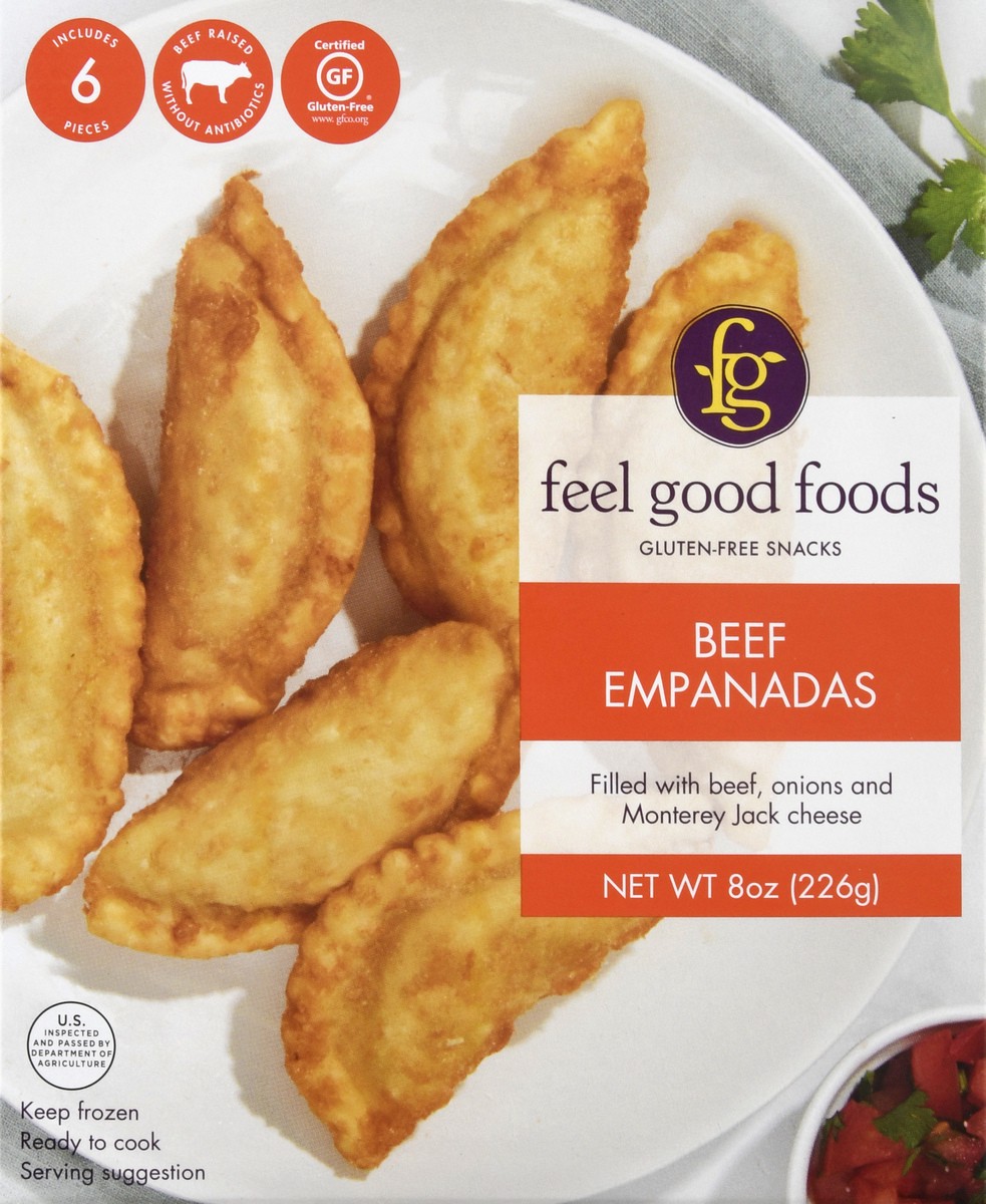 slide 13 of 13, Feel Good Foods Beef Empanadas 8 oz, 8 oz