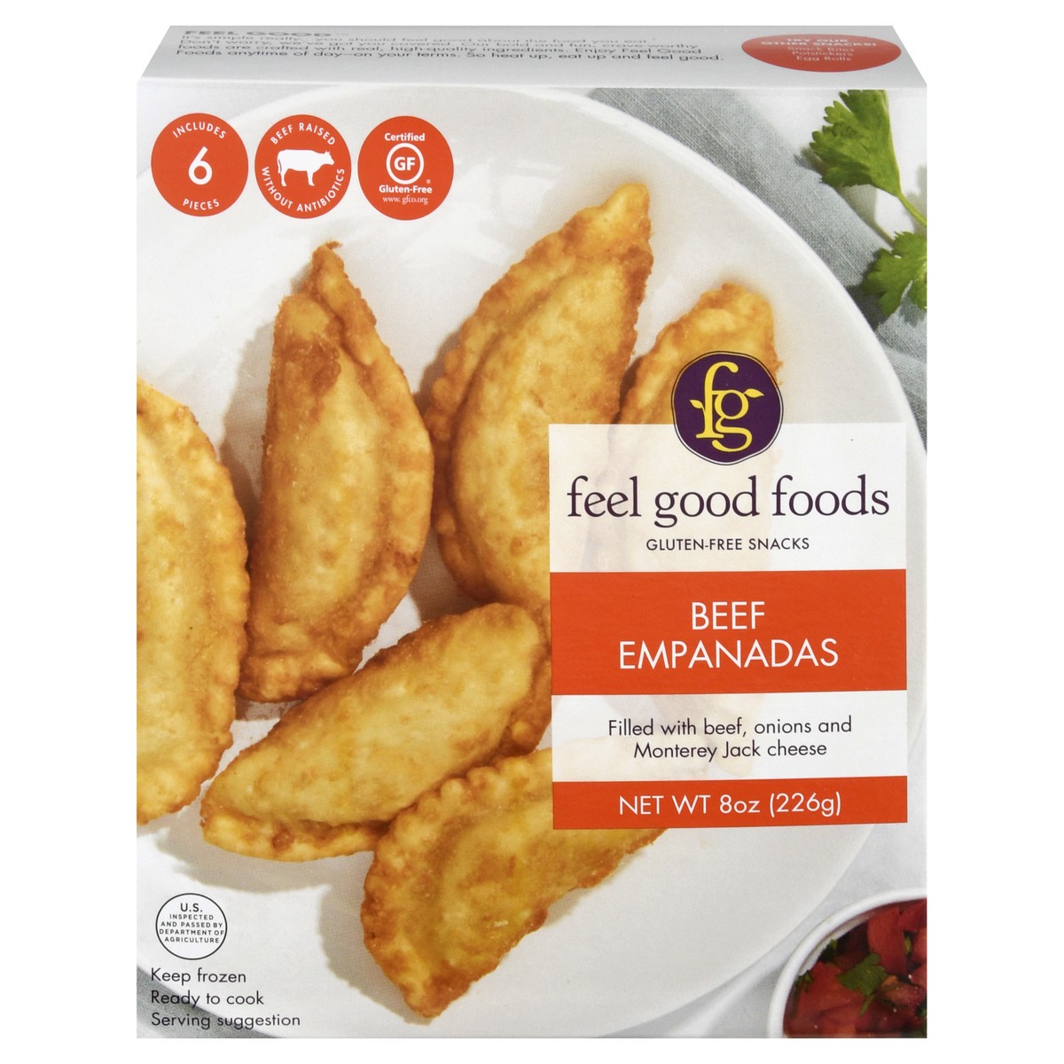 slide 1 of 13, Feel Good Foods Beef Empanadas 8 oz, 8 oz