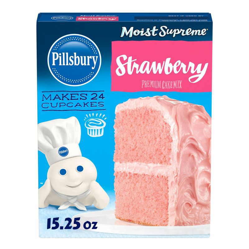 slide 1 of 1, Pillsbury Moist Supreme Strawberry Cake Mix - 15.25oz, 15.25 oz