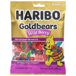 Haribo Goldbears Wild Berry Gummi Candy Share Size 5 oz