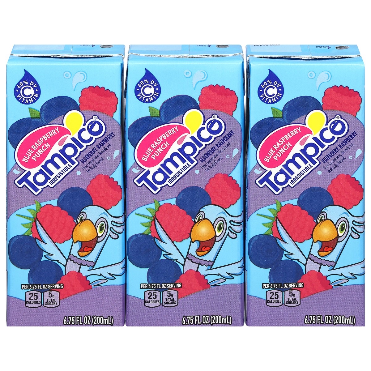 slide 1 of 13, Tampico Blueberry Raspberry Punch 3 - 6.75 fl oz Cartons, 3 ct
