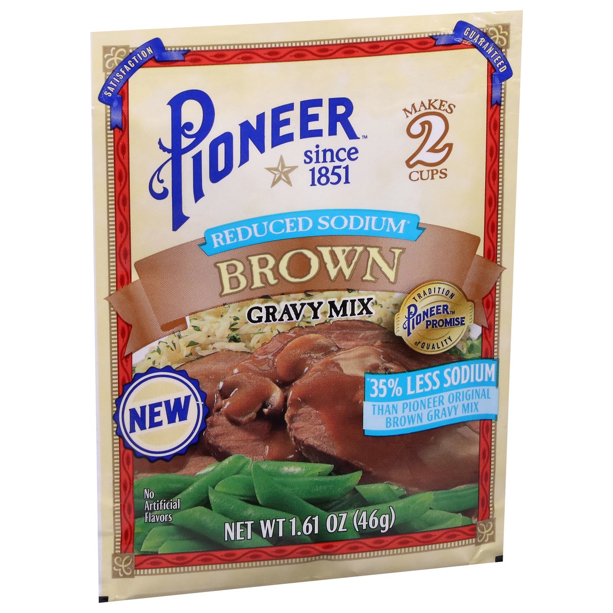 slide 5 of 13, Pioneer Reduced Sodium Brown Gravy Mix 1.61 oz, 1.61 oz