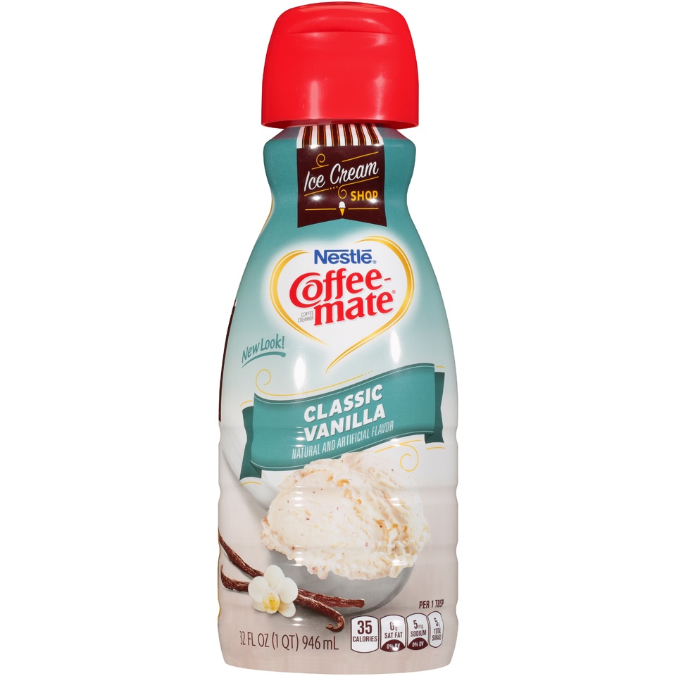 slide 1 of 1, Coffee-Mate Classic Vanilla Coffee Creamer, 32 oz