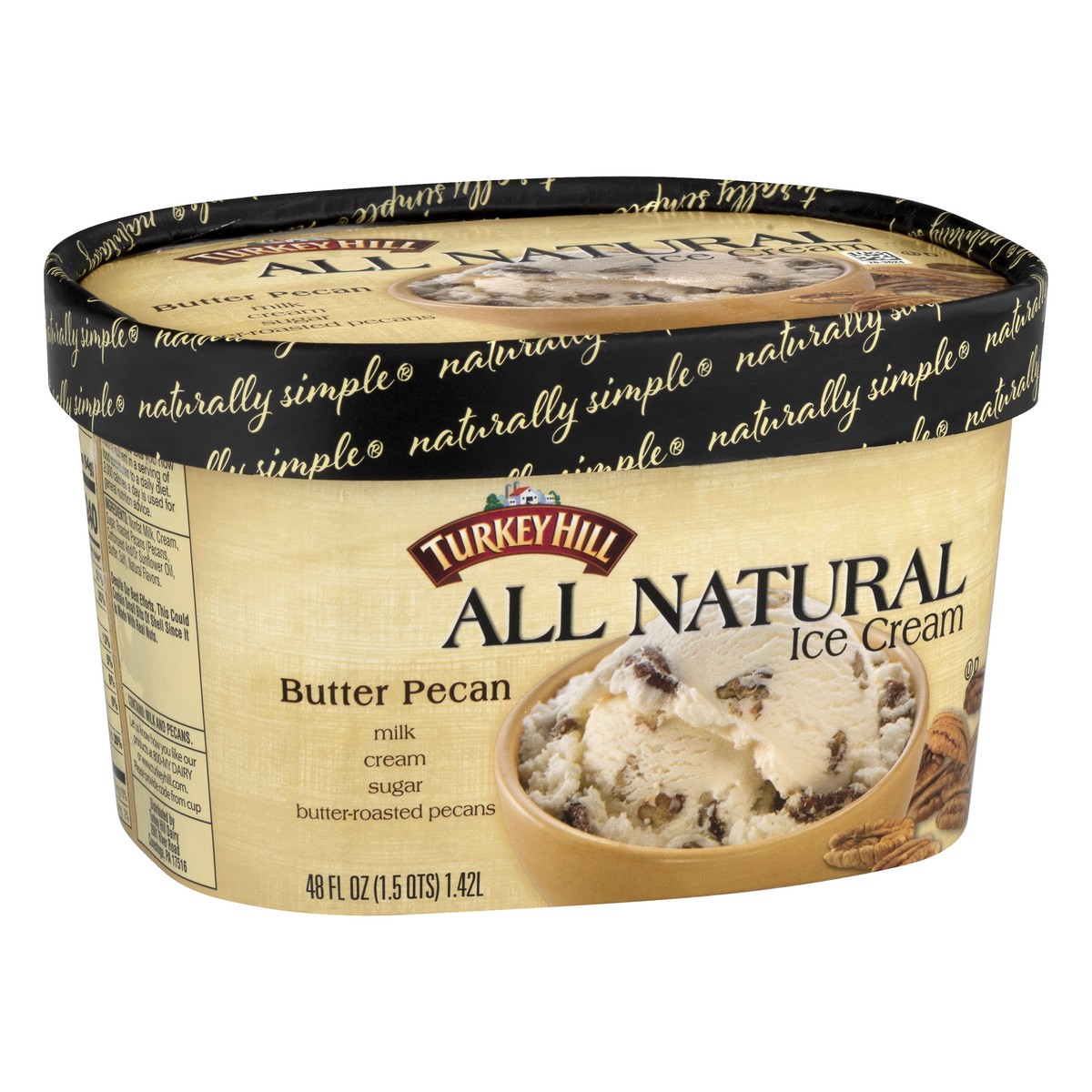 slide 2 of 10, Turkey Hill All Natural Butter Pecan Ice Cream, 48 fl oz