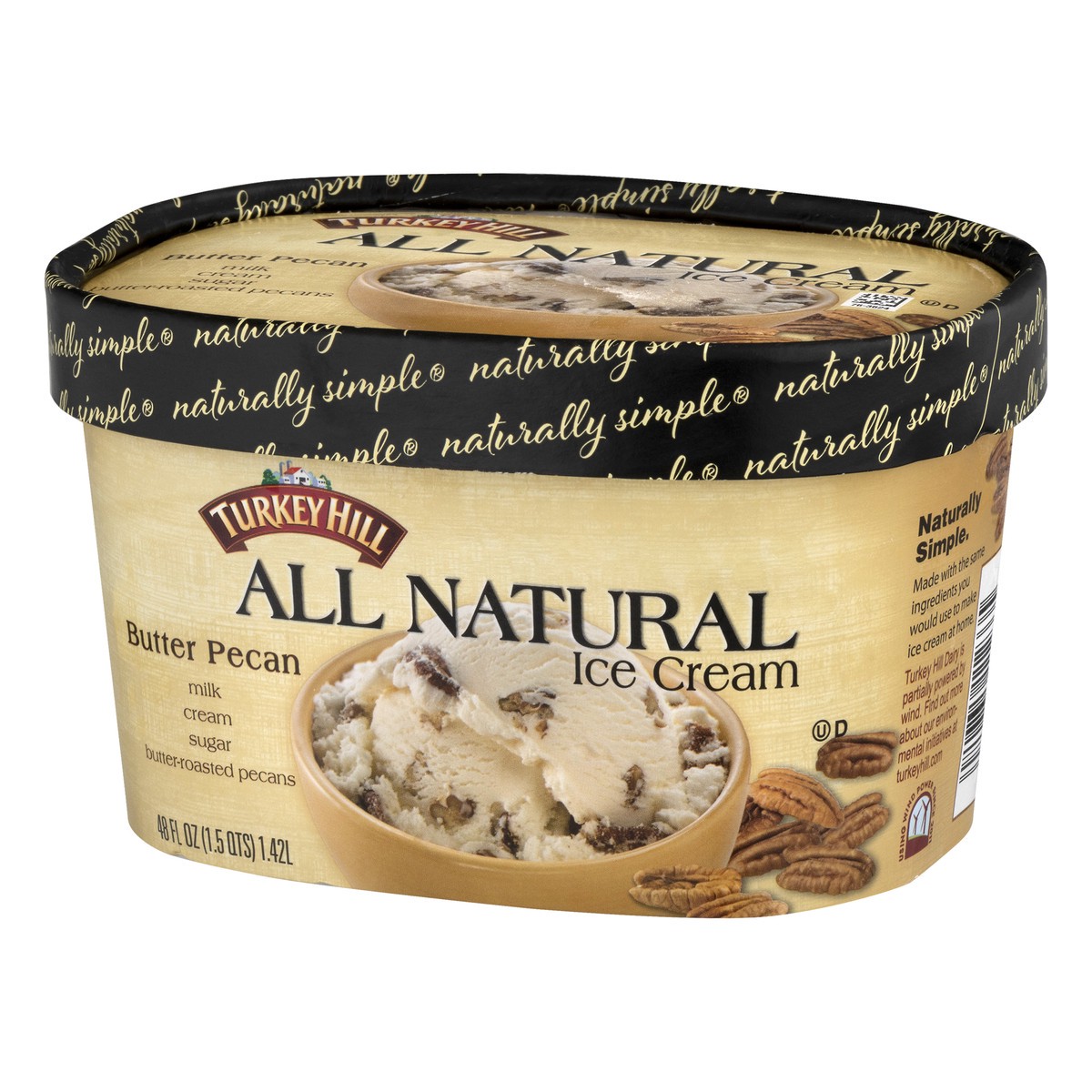 slide 3 of 10, Turkey Hill All Natural Butter Pecan Ice Cream, 48 fl oz