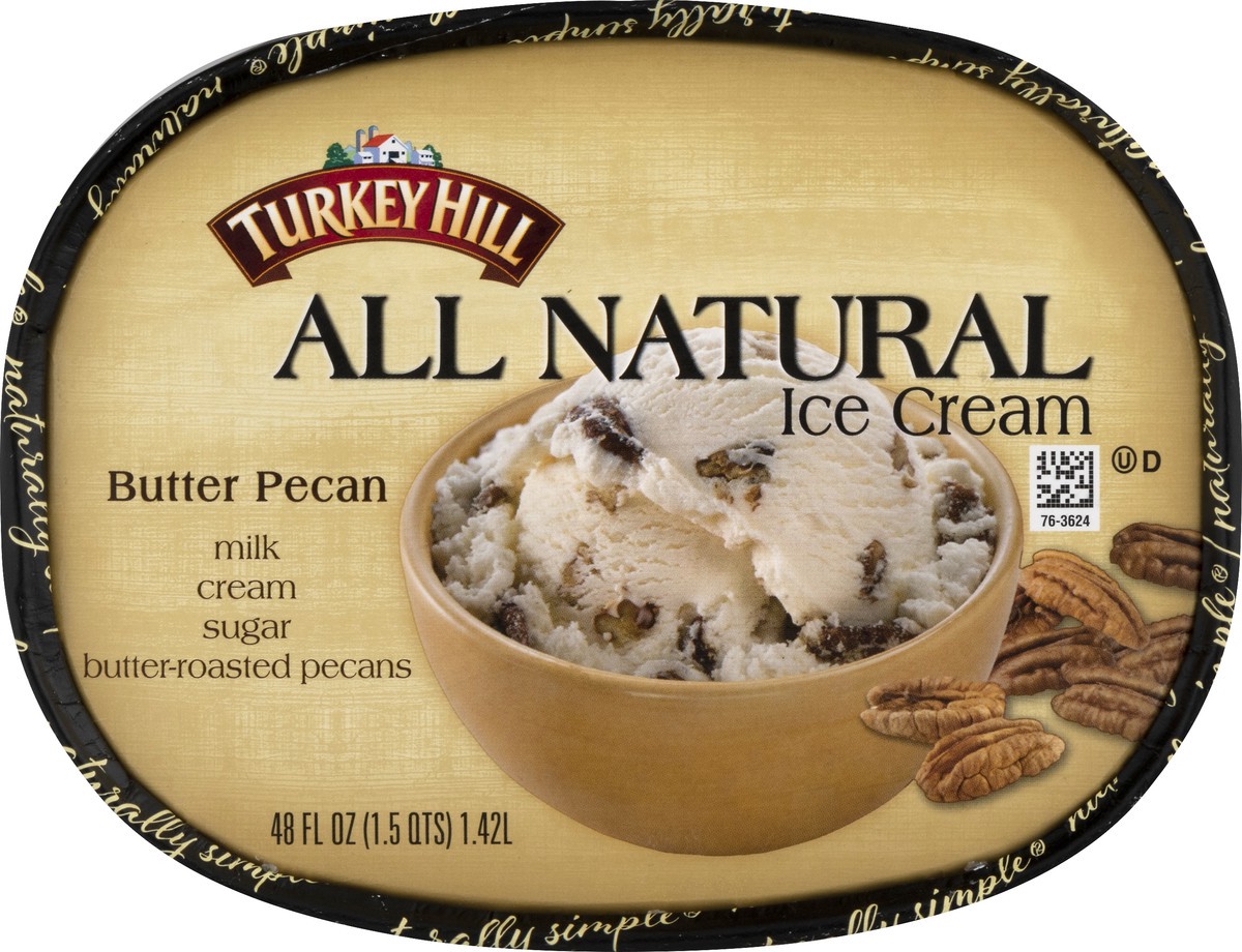 slide 6 of 10, Turkey Hill All Natural Butter Pecan Ice Cream, 48 fl oz