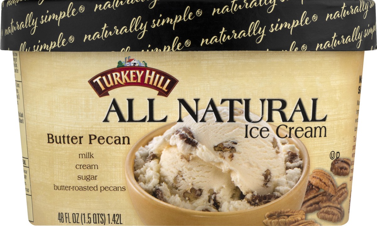 slide 9 of 10, Turkey Hill All Natural Butter Pecan Ice Cream, 48 fl oz