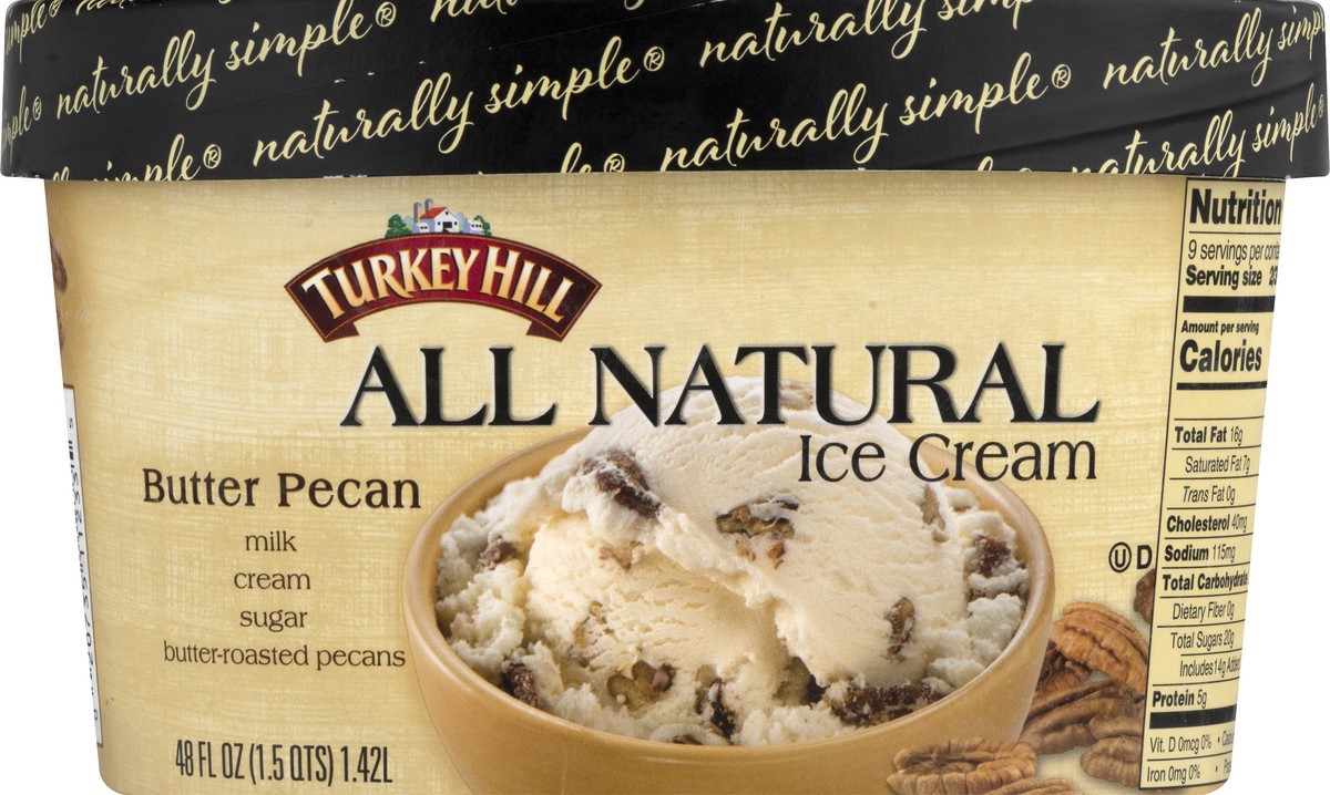 slide 10 of 10, Turkey Hill All Natural Butter Pecan Ice Cream, 48 fl oz