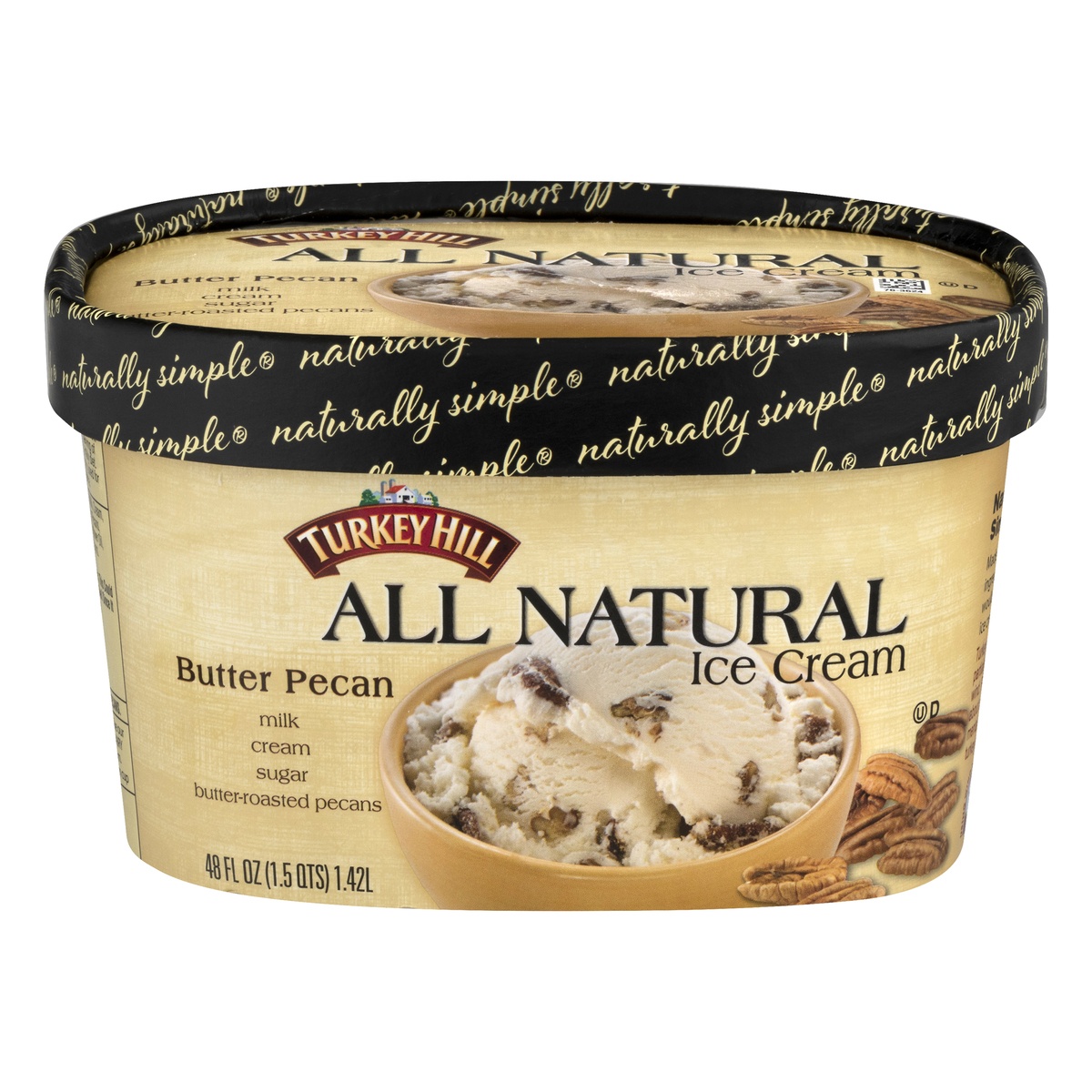 slide 1 of 10, Turkey Hill All Natural Butter Pecan Ice Cream, 48 fl oz