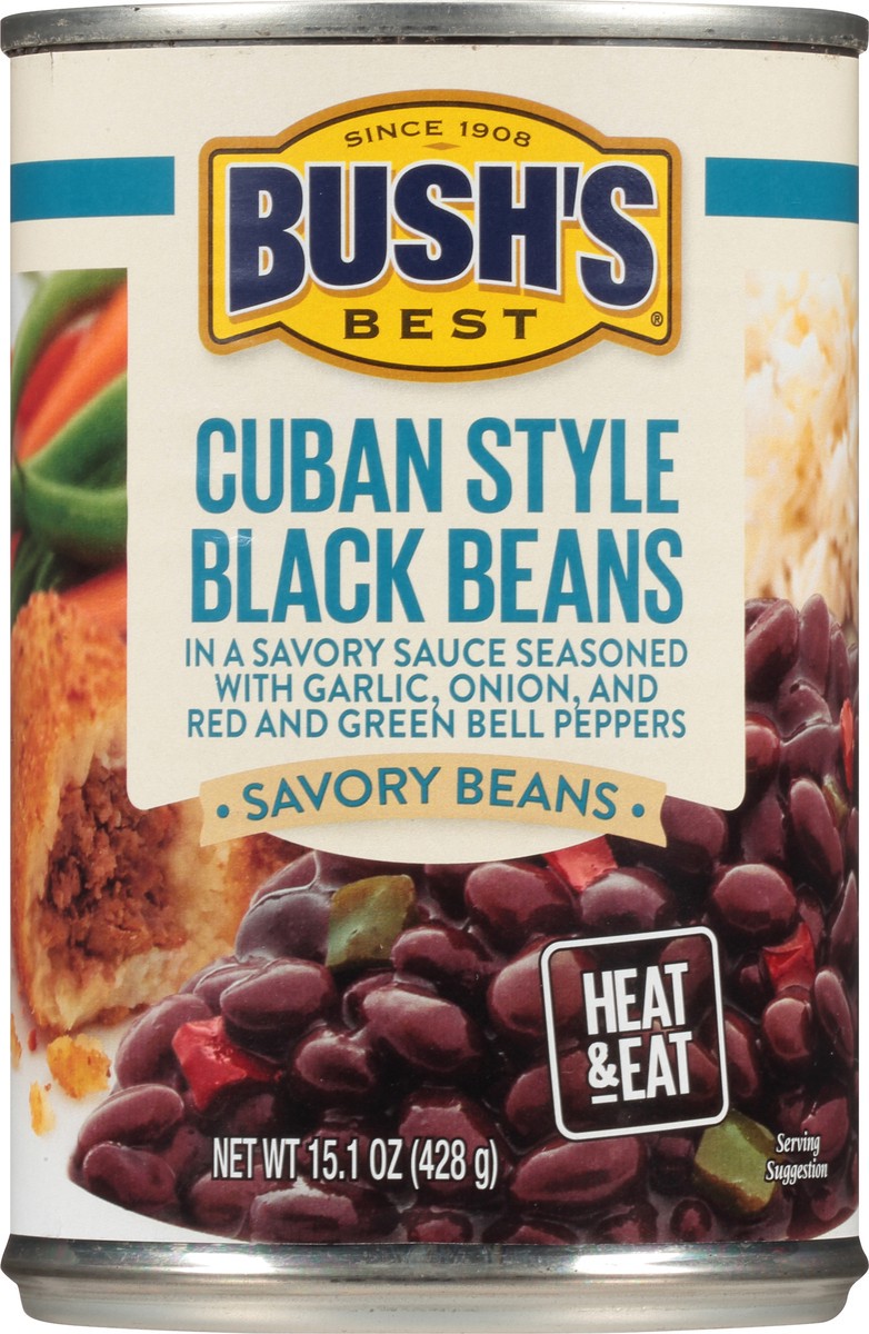 slide 7 of 8, Bush's Best BUSH’S BEST Cuban Style Black Beans, 15.1 oz