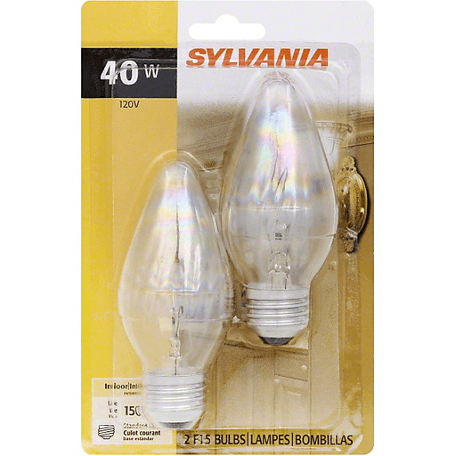 slide 2 of 2, Sylvania Decor Flame Color Light Bulb 40 Watt, 2 ct