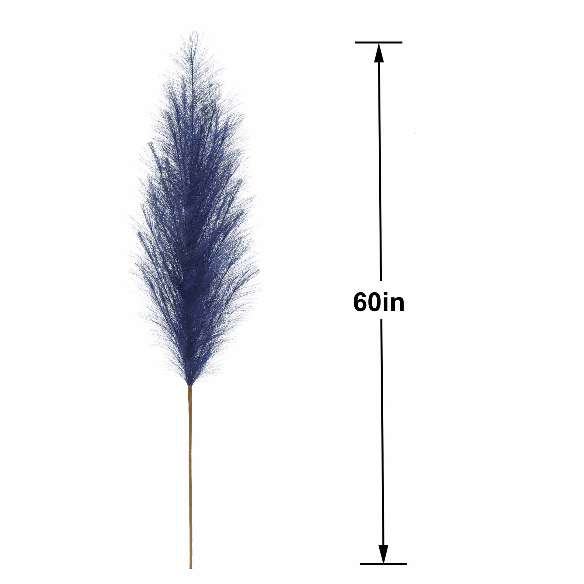 slide 3 of 3, 5ft. Dark Navy Pampas Grass Stem By Ashland, 8 in x 8 in x 60 in